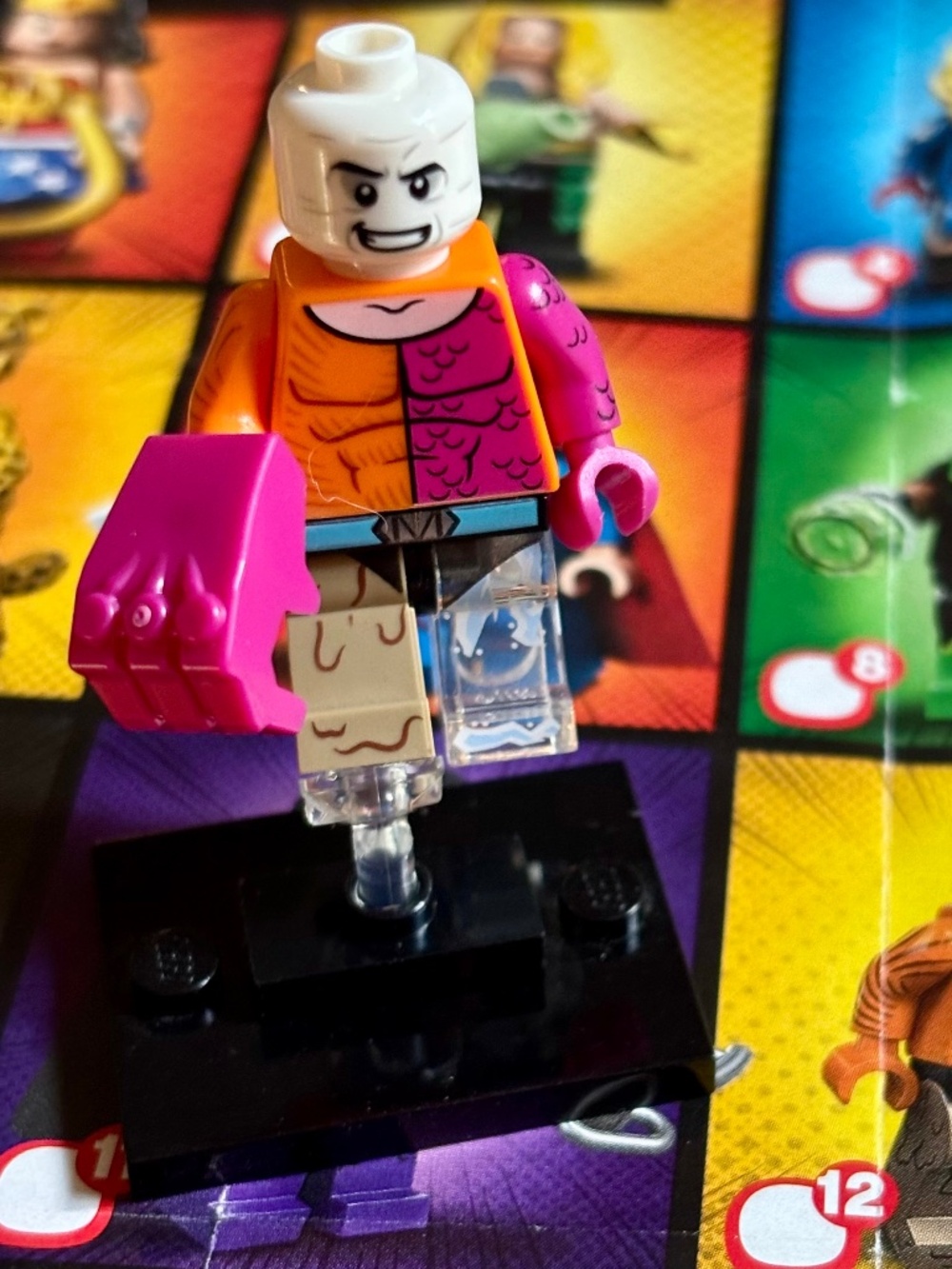 LEGO DC SUPERHEROES Series 1 "Metamorpho" cols-12 with stand, accessories & pamp